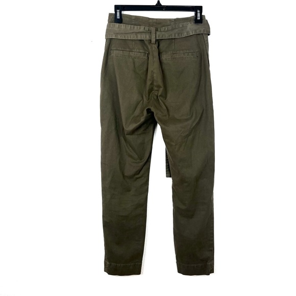 FRAME Commander Olive Green Paper Bag Waist
Twill Ankle Pants Size 27 - Picture 4 of 9